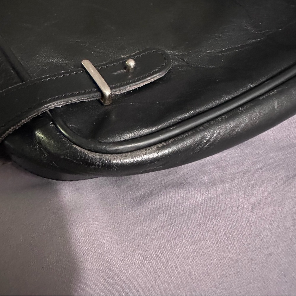 John Romain 60s Vintage Black Leather Handbag From Estate Old Money Quiet Luxury - Picture 15 of 15